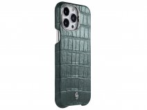 Gatti Classica Alligator Case Green Emerald/Steel - iPhone 14 Pro Max hoesje