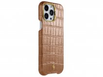Gatti Classica Alligator Case Honey Matt/Gold- iPhone 14 Pro Max hoesje