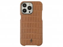 Gatti Classica Alligator Case Honey Matt/Gunmetal- iPhone 14 Pro Max hoesje