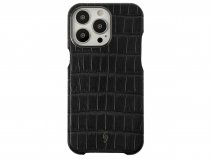 Gatti Classica Alligator Case Intense Matt Black/Gunmetal - iPhone 14 Pro Max hoesje