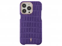 Gatti Classica Alligator Case Mauve Purple/Rose Gold - iPhone 14 Pro Max hoesje