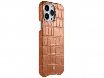 Gatti Classica Alligator Case Orange Ermes/Rose Gold - iPhone 14 Pro Max hoesje