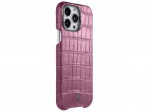 Gatti Classica Alligator Case Pink Camellia/Gunmetal - iPhone 14 Pro Max hoesje