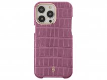 Gatti Classica Alligator Case Pink Camellia/Rose Gold - iPhone 14 Pro Max hoesje