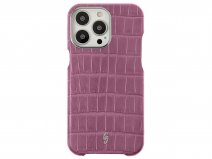 Gatti Classica Alligator Case Pink Camellia/Steel - iPhone 14 Pro Max hoesje
