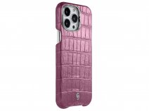 Gatti Classica Alligator Case Pink Camellia/Steel - iPhone 14 Pro Max hoesje