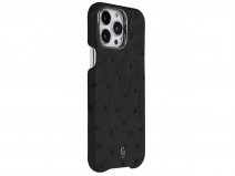 Gatti Classica Ostrich Case Black Matt/Gunmetal - iPhone 14 Pro Max hoesje