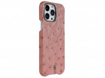 Gatti Classica Ostrich Case iPhone 14 Pro Max hoesje - Queen Pink/Gunmetal