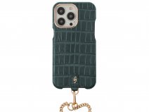 Gatti Pendaglio Alligator Case Green Emerald/Rose - iPhone 14 Pro Max hoesje