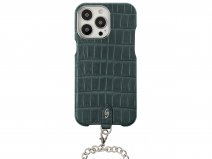 Gatti Pendaglio Alligator Case Green Emerald/Steel - iPhone 14 Pro Max hoesje