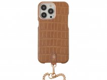 Gatti Pendaglio Alligator Case Honey Matt/Rose - iPhone 14 Pro Max hoesje