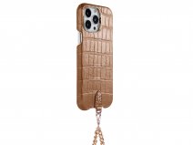 Gatti Pendaglio Alligator Case Honey Matt/Rose - iPhone 14 Pro Max hoesje