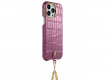 Gatti Pendaglio Alligator Case Pink Camellia/Gold - iPhone 14 Pro Max hoesje