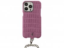 Gatti Pendaglio Alligator Case Pink Camellia/Gunmetal - iPhone 14 Pro Max hoesje