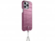 Gatti Pendaglio Alligator Case Pink Camellia/Steel - iPhone 14 Pro Max hoesje