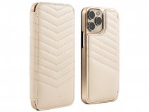 Greenwich Portland MagSafe Folio Shortbread/Gold - iPhone 14 Pro Max Hoesje