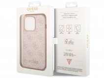 Guess 4G Monogram Case Roze - iPhone 14 Pro Max hoesje