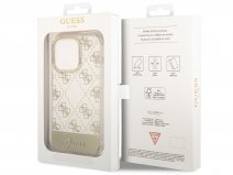 Guess 4G Monogram TPU Case Beige - iPhone 14 Pro Max hoesje
