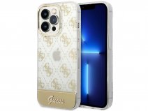 Guess 4G Monogram TPU Case Beige - iPhone 14 Pro Max hoesje
