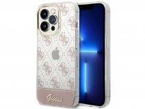 Guess 4G Monogram TPU Case Roze - iPhone 14 Pro Max hoesje