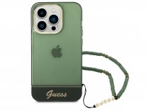 Guess Beads Charm Case Groen - iPhone 14 Pro Max hoesje