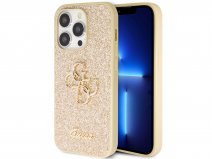 Guess Big 4G Glitter Case Goud - iPhone 14 Pro Max hoesje