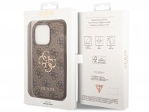 Guess Big 4G Monogram Case Bruin - iPhone 14 Pro Max hoesje