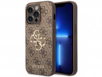 Guess Big 4G Monogram Case Bruin - iPhone 14 Pro Max hoesje