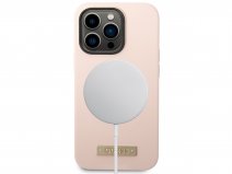 Guess MagSafe Case Roze - iPhone 14 Pro Max Hoesje