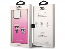 Karl Lagerfeld Ikonik Duo Case Roze - iPhone 14 Pro Max hoesje