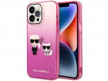 Karl Lagerfeld Ikonik Duo Case Roze - iPhone 14 Pro Max hoesje