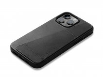 Mujjo Full Leather Wallet Case Black - iPhone 14 Pro Max Hoesje Leer