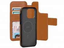 Sena 2in1 WalletBook Case Cognac - iPhone 14 Pro Max Hoesje Leer