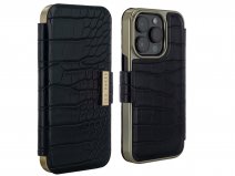 Ted Baker Black Croco Folio Case - iPhone 14 Pro Max Hoesje