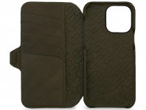 Vaja Kobra Wallet Leather Case MagSafe Groen - iPhone 14 Pro Max Hoesje Leer