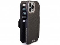 Vaja Silver MagSafe Wallet Ito - Leren iPhone 14 Pro Max Hoesje met Zilver