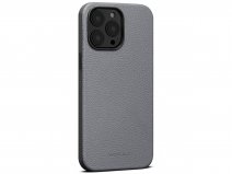 Woolnut Leather Case Grijs - iPhone 14 Pro Max hoesje