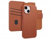 Accezz Leather 2in1 Bookcase MagSafe Cognac - iPhone 15 Hoesje Leer