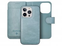 CaseMania 2in1 Magnetic Bookcase XL Aqua - iPhone 15 Hoesje