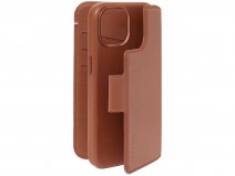 Decoded Leather Detachable Wallet Case Tan - iPhone 15 hoesje