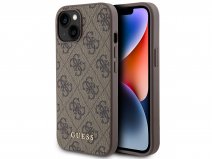 Guess 4G Monogram Case Bruin - iPhone 15 hoesje