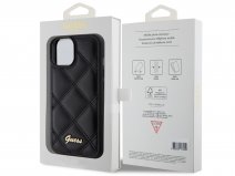 Guess Diamond Quilted Puffer Case Zwart - iPhone 15 hoesje