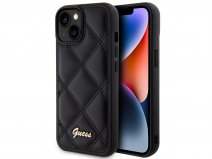 Guess Diamond Quilted Puffer Case Zwart - iPhone 15 hoesje