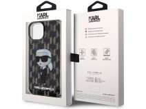 Karl Lagerfeld Ikonik Karl Monogram Case Zwart - iPhone 15 hoesje