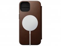 Nomad Modern Leather Folio Bruin - iPhone 15 hoesje