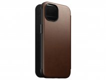 Nomad Modern Leather Folio Bruin - iPhone 15 hoesje