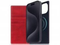 SLG Design D7 Italian Wax Leer Rood - iPhone 15 hoesje