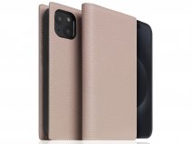 SLG Design D8 2in1 Leather Folio Light Cream - iPhone 15 hoesje