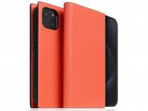 SLG Design D8 2in1 Leather Folio Coral - iPhone 15 hoesje