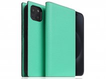 SLG Design D8 2in1 Leather Folio Teal - iPhone 15 hoesje